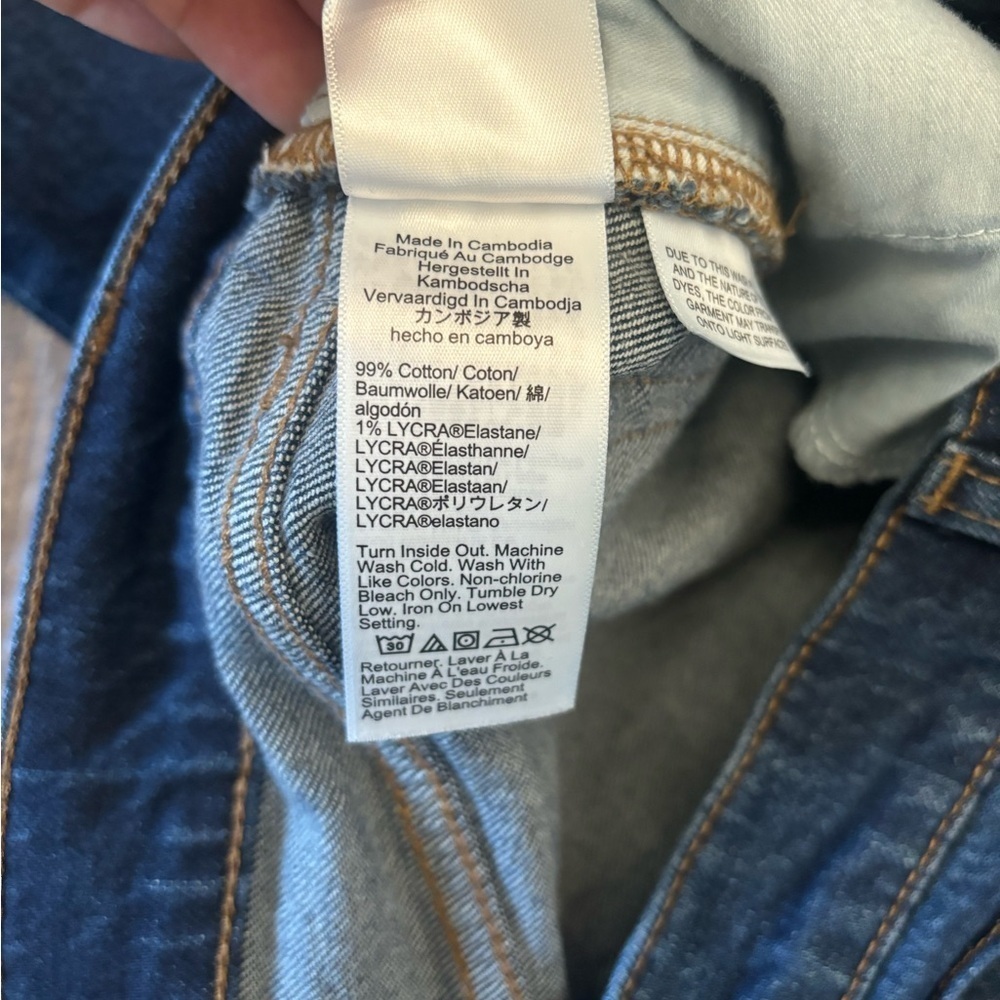 J.Crew Jeans Womens 26 Mid Rise Flare Crop Button Fly Dark Blue - Picture 6 of 7